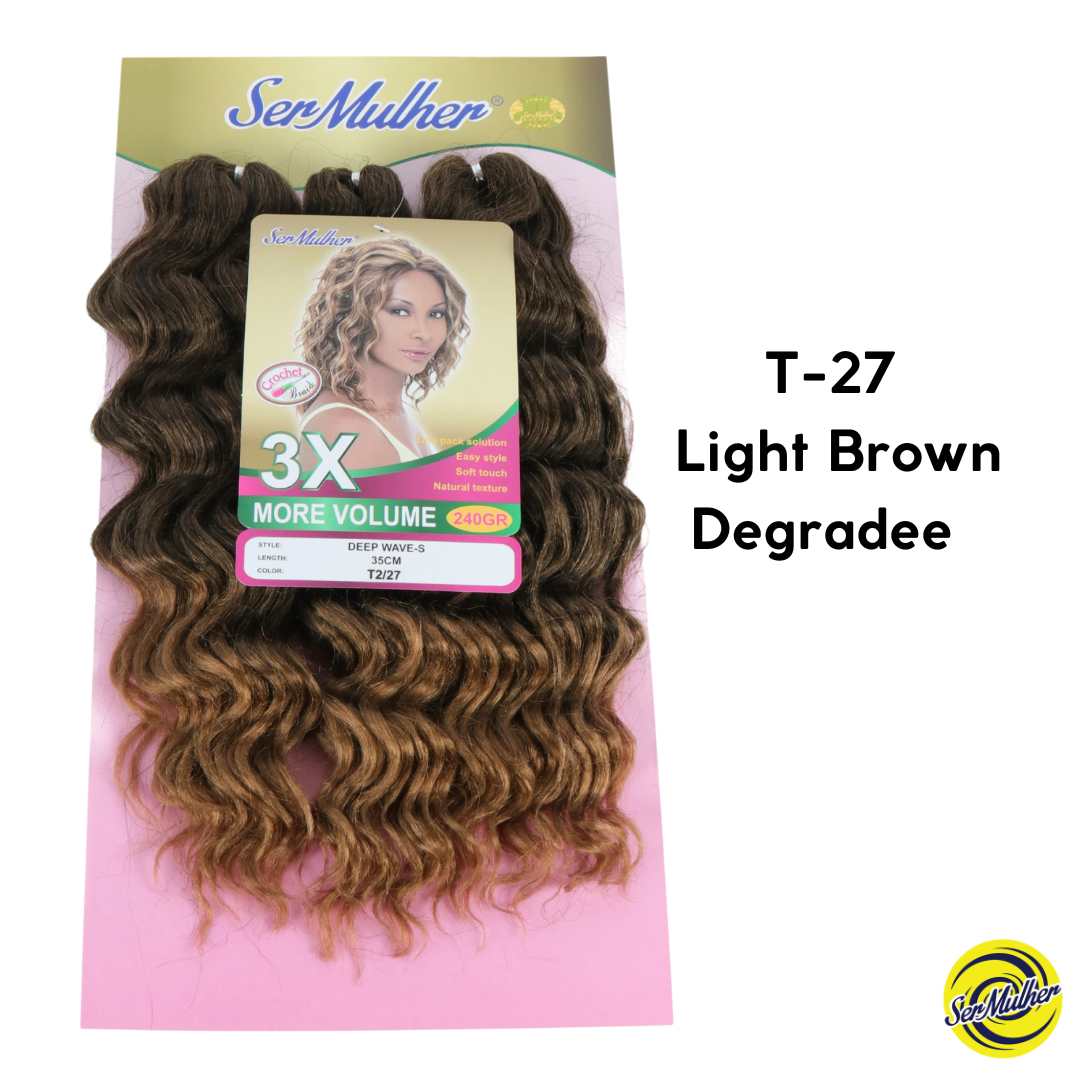 New Deep Wave RITMO 35 CM. 240g Extension di capelli ricci per Crochet Braids