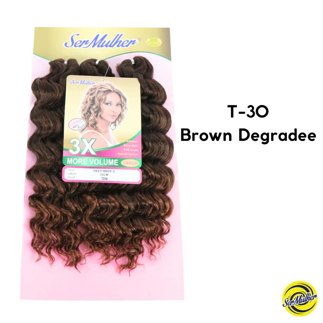 New Deep Wave RITMO 35 CM. 240g Extension di capelli ricci per Crochet Braids