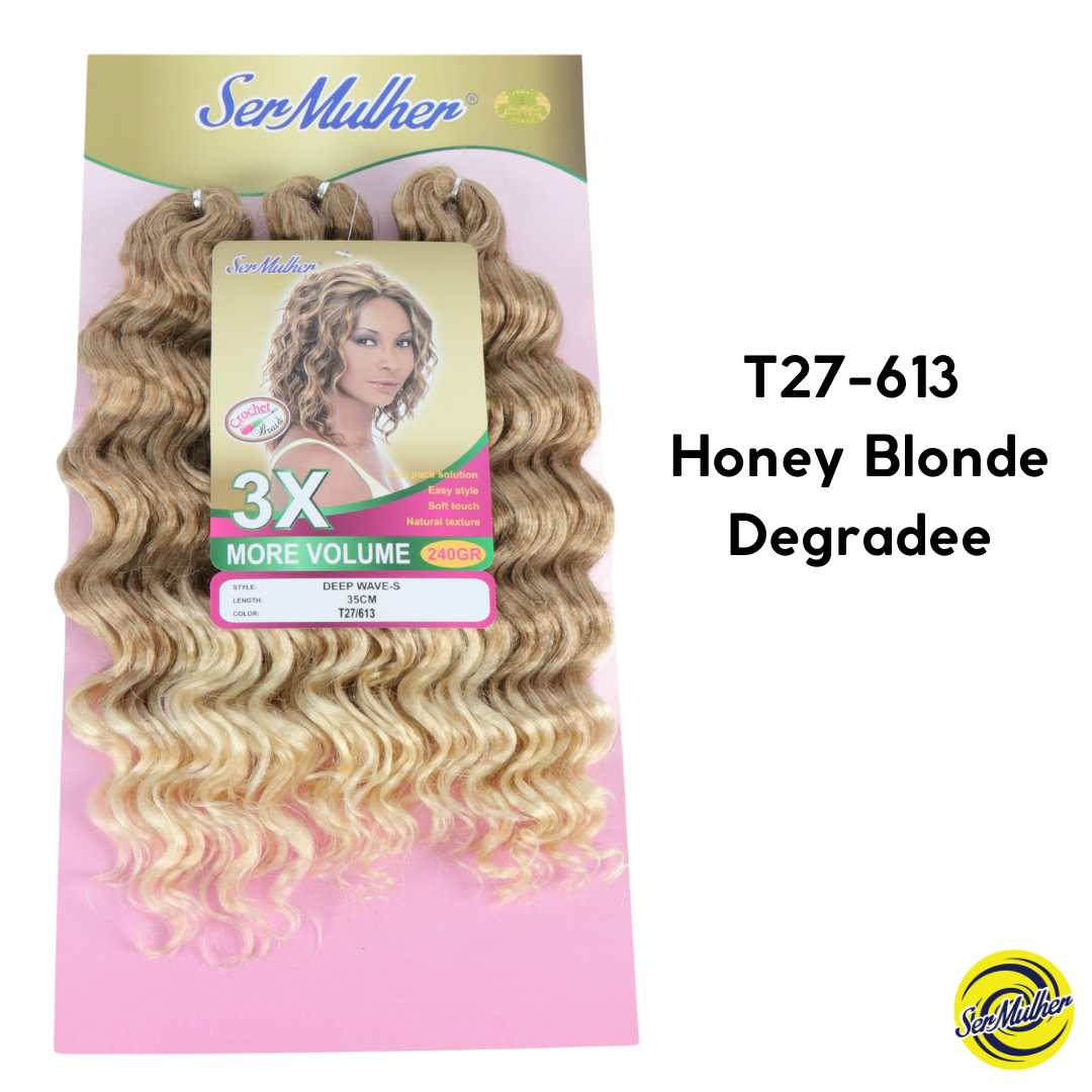 New Deep Wave RITMO 35 CM. 240g Extension di capelli ricci per Crochet Braids