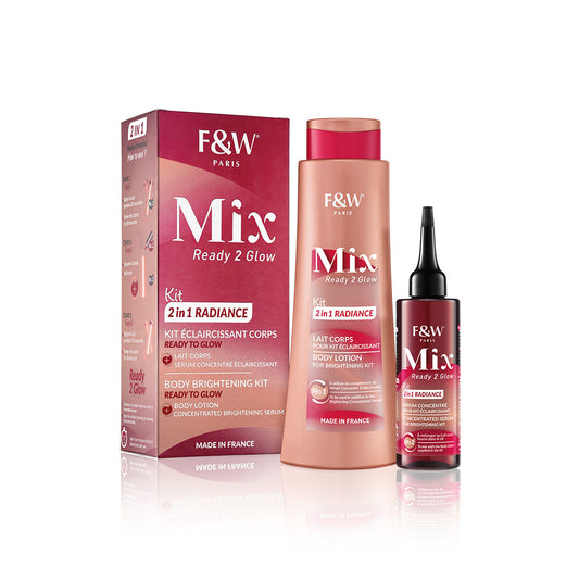 FAIR AND WHITE READY 2 GLOW Body Brightening Kit 2in1 - Radiance 300ML +100ML