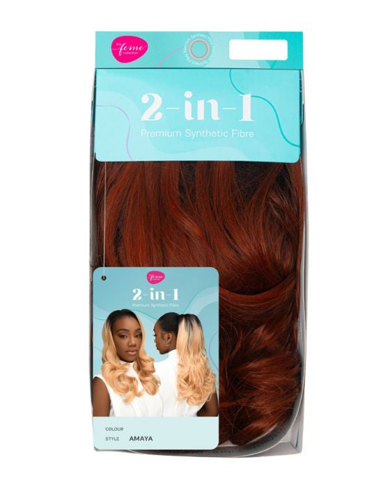 Wig 2-in-1 - Amaya Heat resistant up to 180° C 199g  Approx