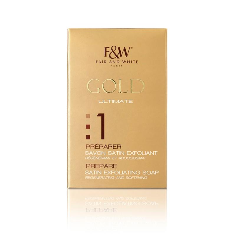 Fair & White Satin Exfoliating Soap | Gold Step 1 - Prepare | Regenerating & Softening Soap | 200g