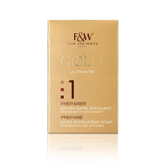 Fair & White Satin Exfoliating Soap | Gold Step 1 - Prepare | Regenerating & Softening Soap | 200g
