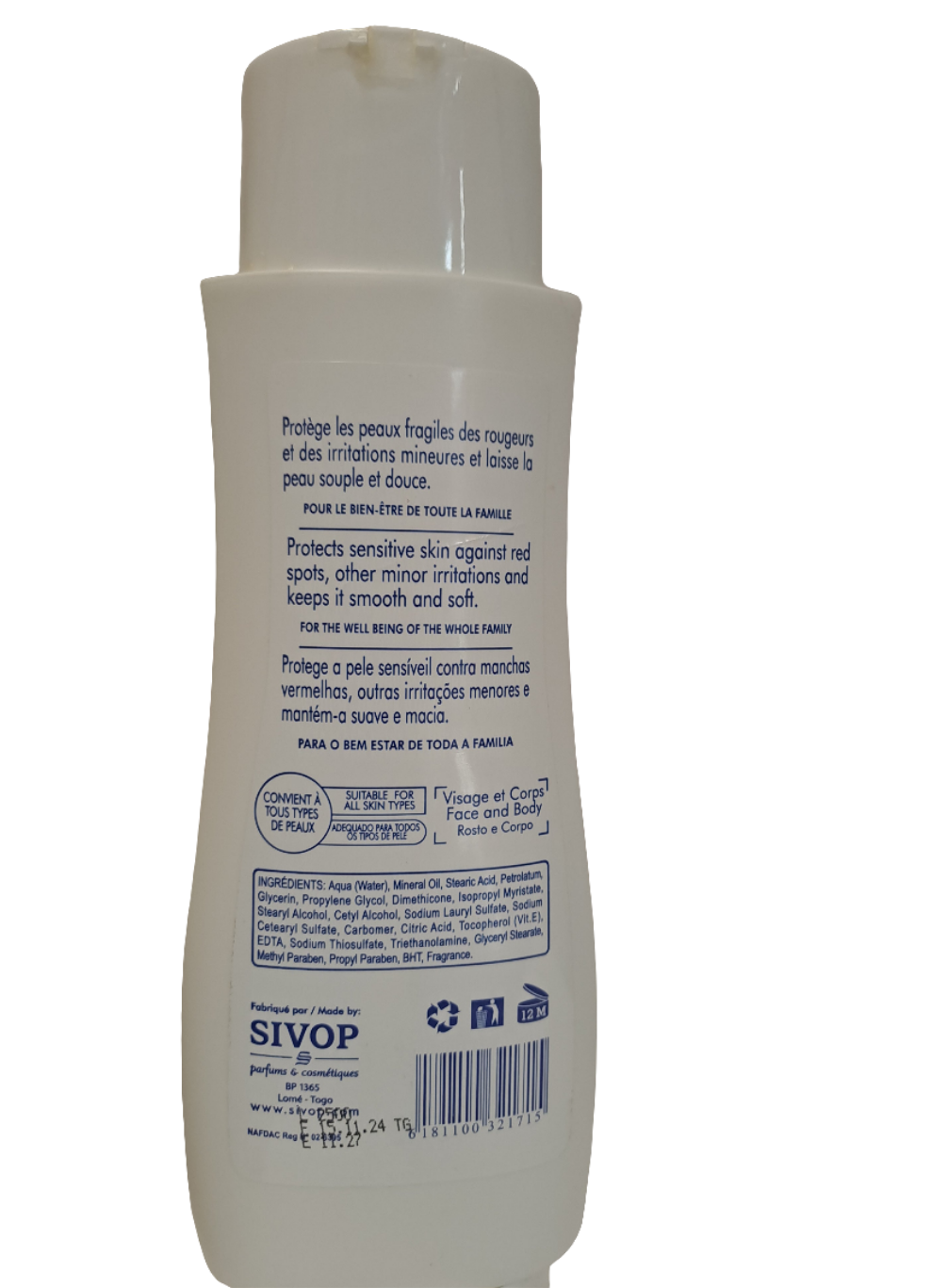 FAMILIA Body Lotion with Vitamin E 500 ml 16.91 FL.OZ