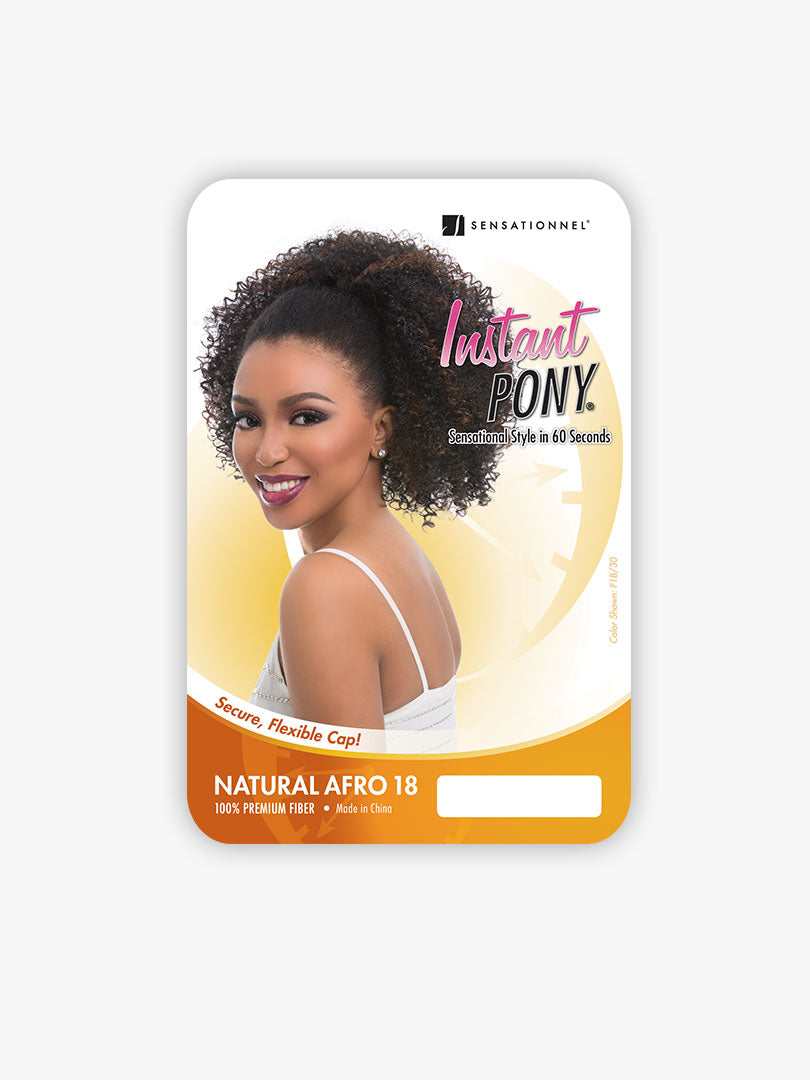 PONY INSTANT NATURAL AFRO 18 Sensationnel , Secure, Flexible Cap