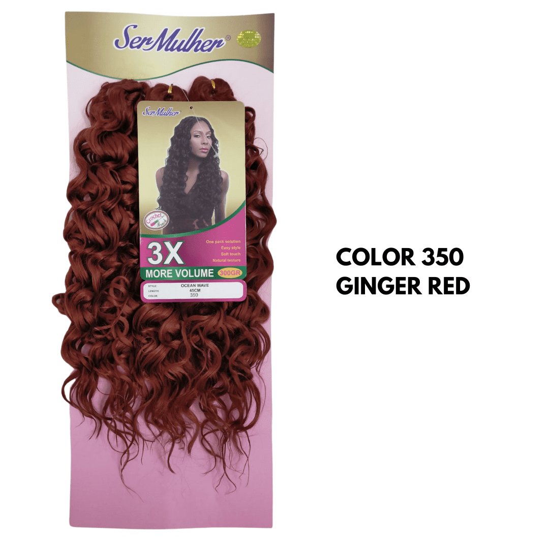 OCEAN WAVE 45CM- Extension sintetiche di capelli ondulati per Crochet Braids- 300Gr