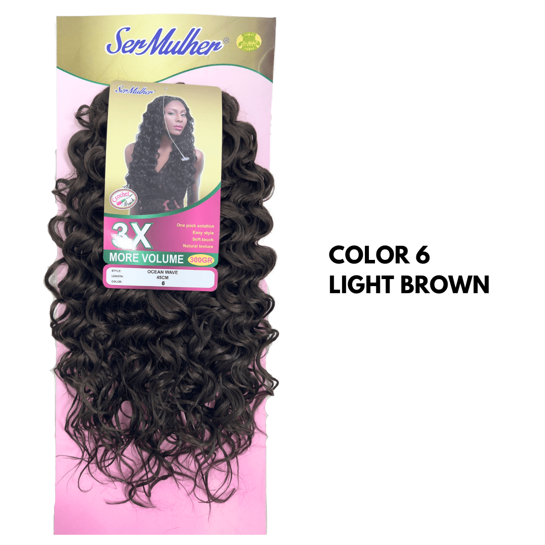 OCEAN WAVE 45CM- Extension sintetiche di capelli ondulati per Crochet Braids- 300Gr