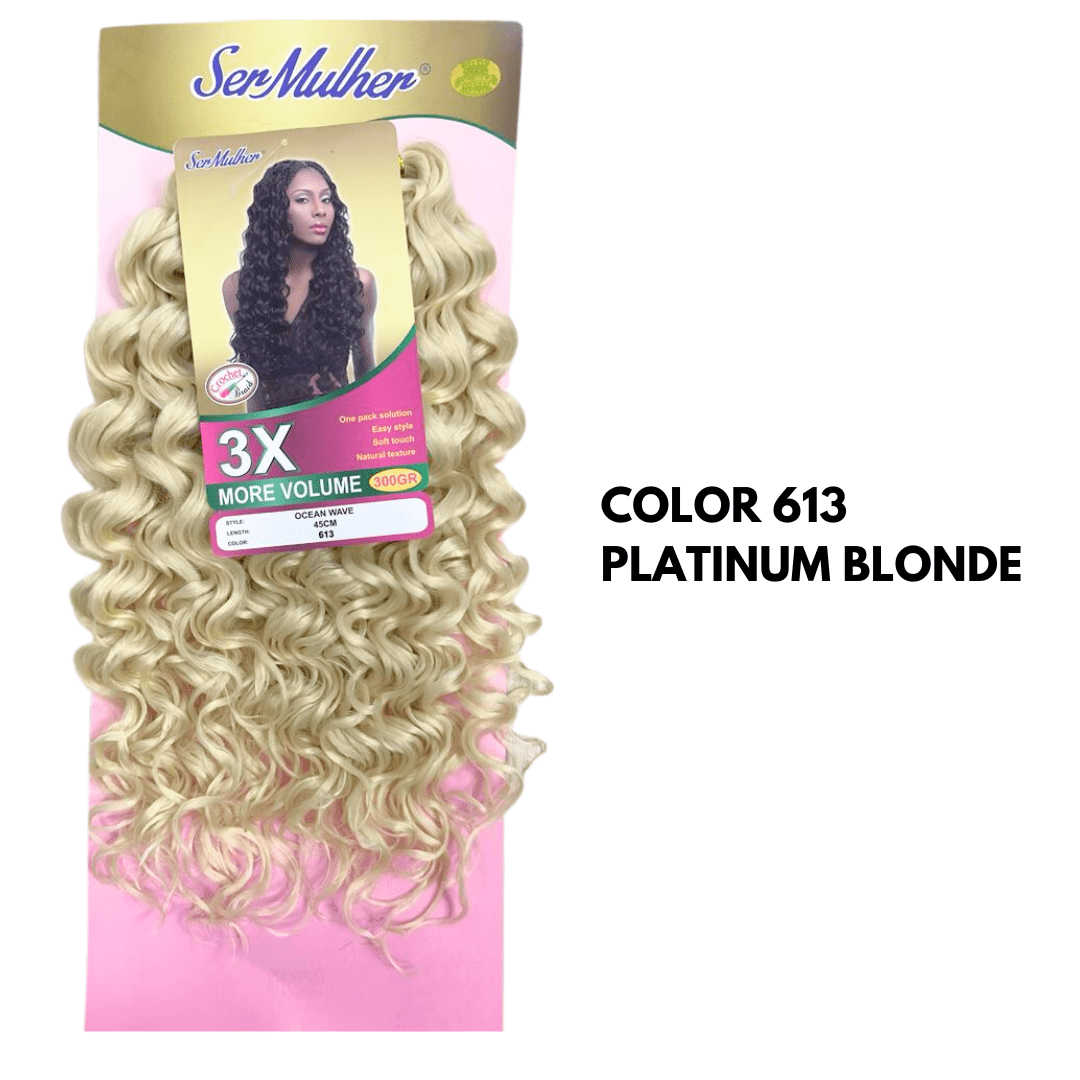 OCEAN WAVE 45CM- Extension sintetiche di capelli ondulati per Crochet Braids- 300Gr