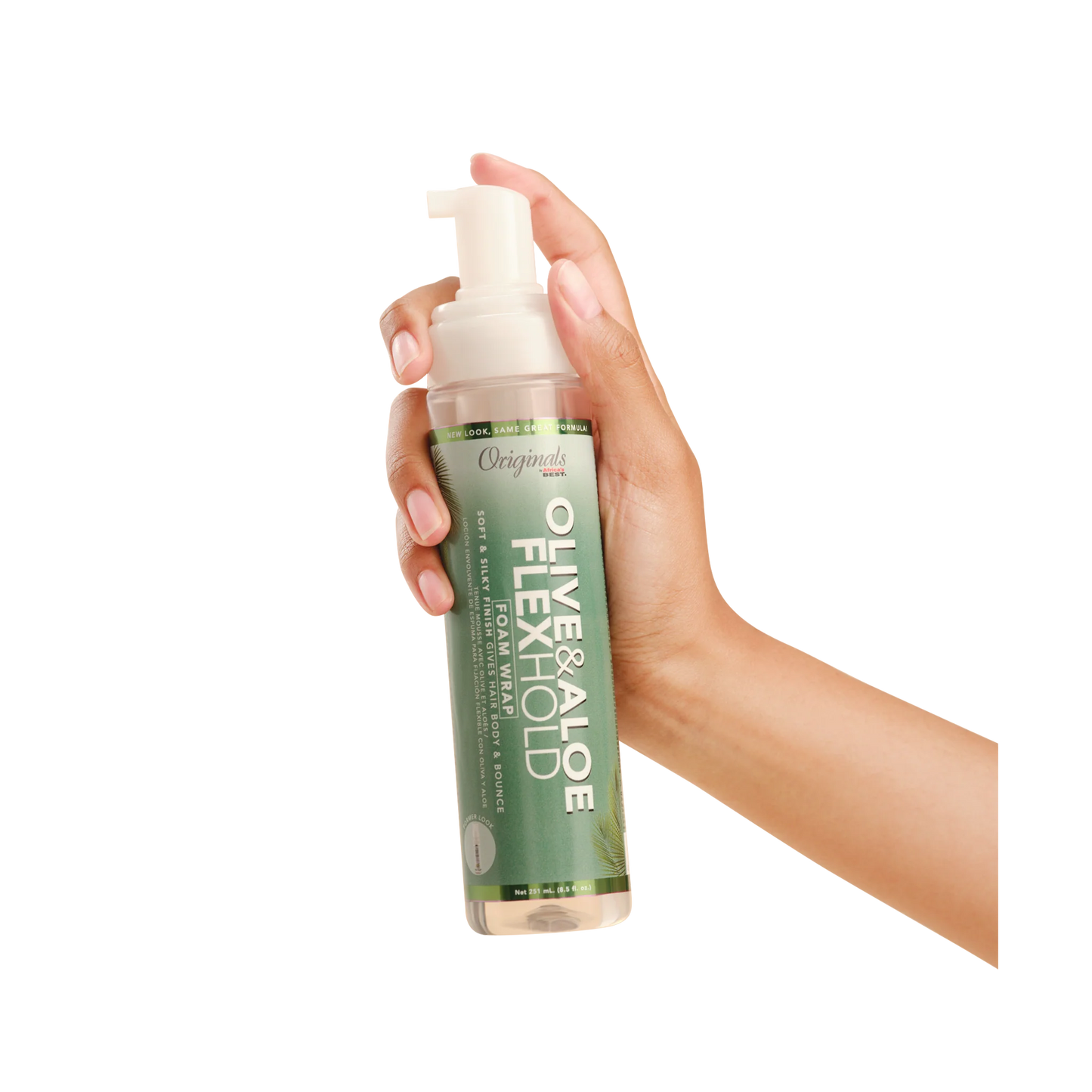 Original AFRICAN BEST OLIVE & ALOE FLEXHOLD FOAM WRAP 251 ML