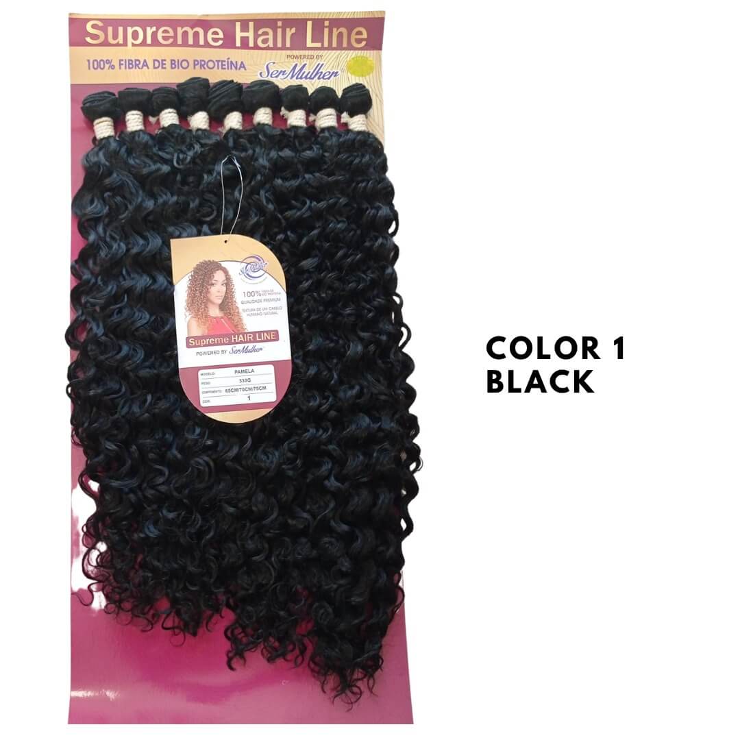 PAMELA – Extension a Tessitura in Bioproteina – capelli Ricci 330g ( 3 per 75cm cm, 3 per 70cm, 3 per 65cm)