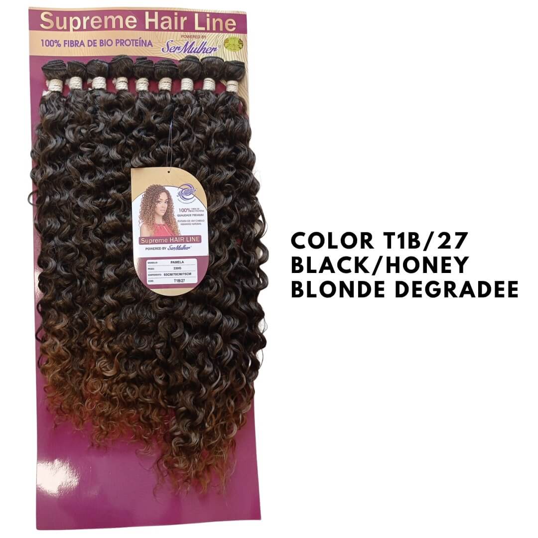 PAMELA – Extension a Tessitura in Bioproteina – capelli Ricci 330g ( 3 per 75cm cm, 3 per 70cm, 3 per 65cm)