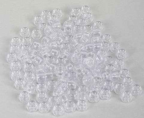 Small Clear Round Beads for Braids and Dreadlocks 50 Beads
