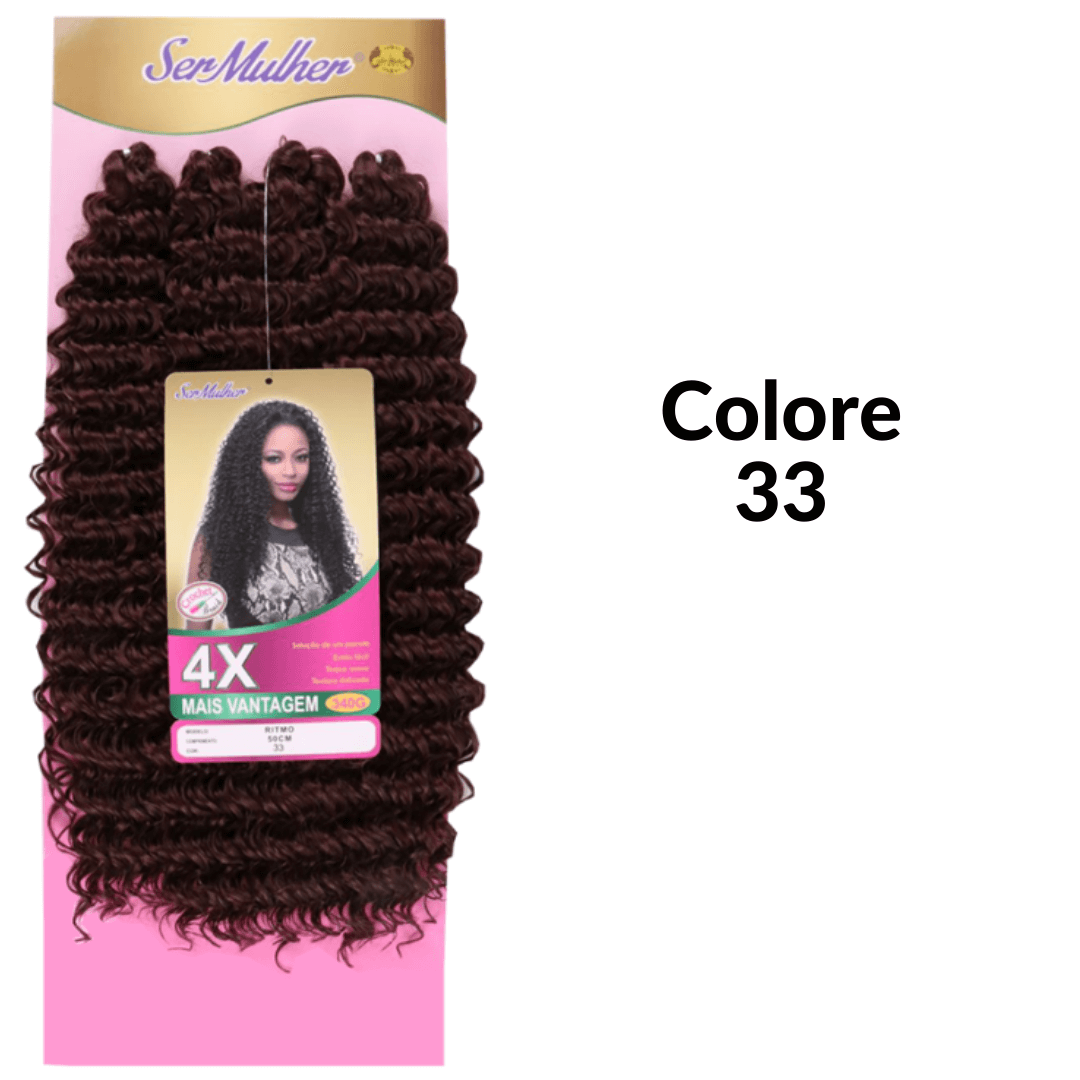 RITMO Extension di capelli ricci per Crochet Braids 50cm 340g