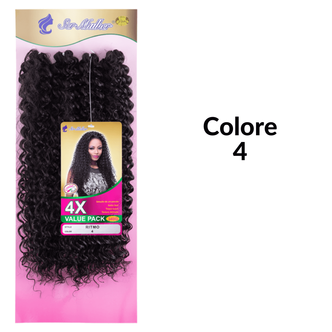 RITMO Extension di capelli ricci per Crochet Braids 50cm 340g