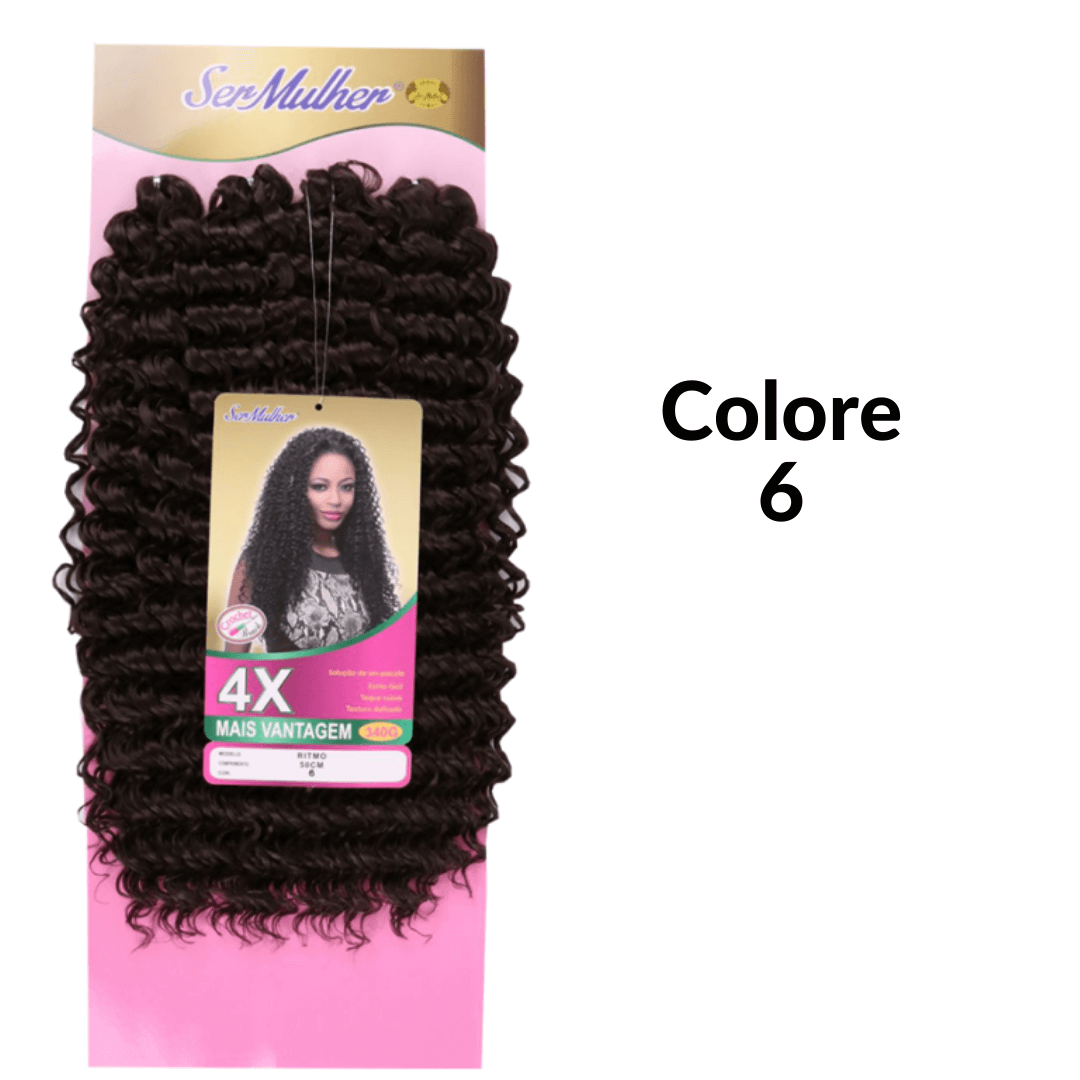 RITMO Extension di capelli ricci per Crochet Braids 50cm 340g