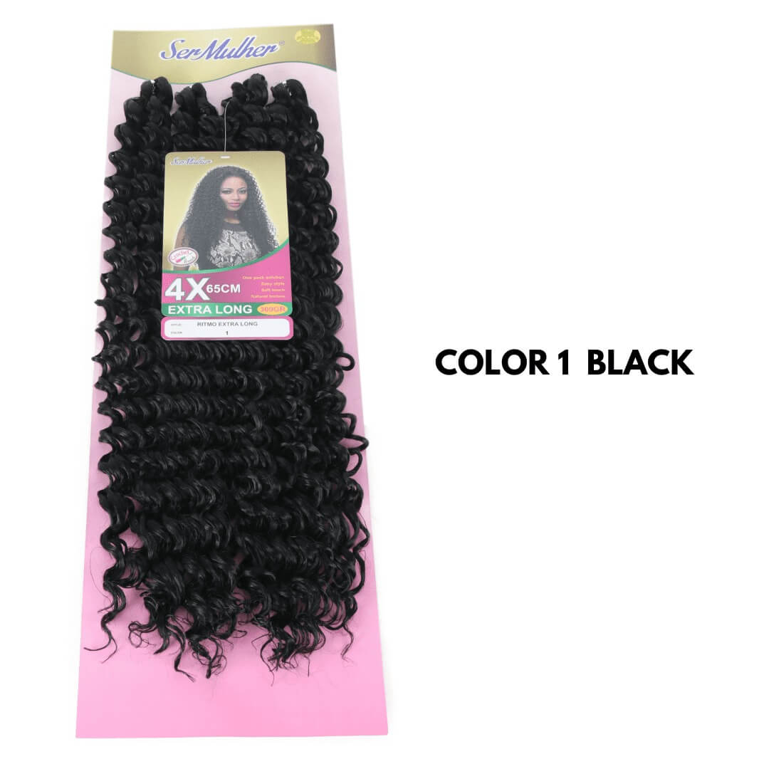 NEW RITMO Extra Long 65CM 300g  Extension di capelli ricci per Crochet Braids