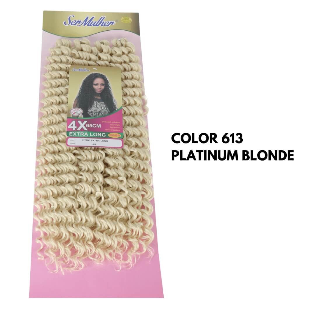 NEW RITMO Extra Long 65CM 300g  Extension di capelli ricci per Crochet Braids