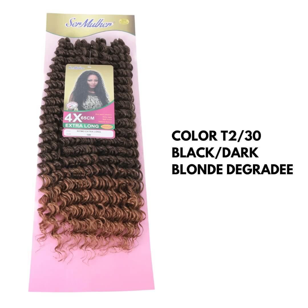 NEW RITMO Extra Long 65CM 300g  Extension di capelli ricci per Crochet Braids