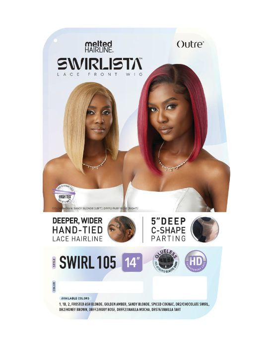Wig Melted Hairline Swirlista - Swirl 105 Outre 14"Heat resistant up to 180°