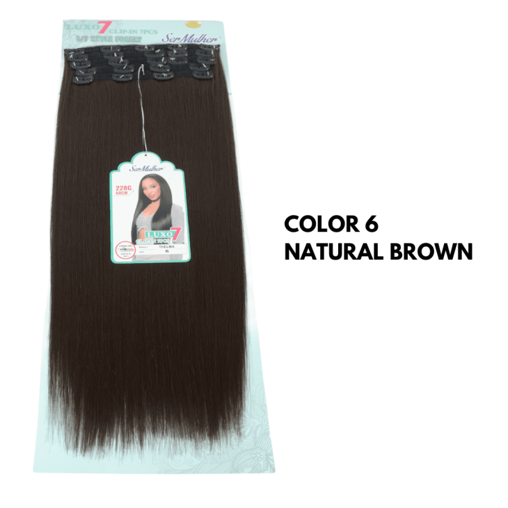 THELMA – 7 Bande di Extension con Clip – capelli lisci 228gr