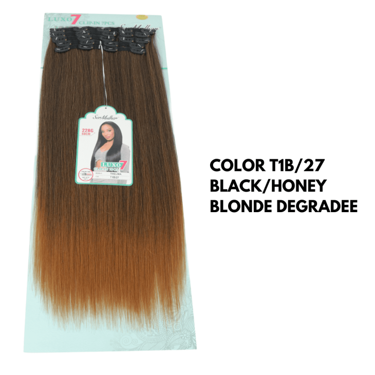 THELMA – 7 Bande di Extension con Clip – capelli lisci 228gr
