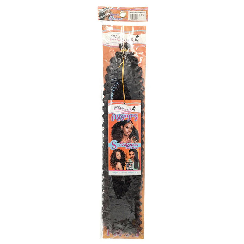 S-High Heat Bohemian Bulk Braid 16"/40cm Synthetic Hair 79g