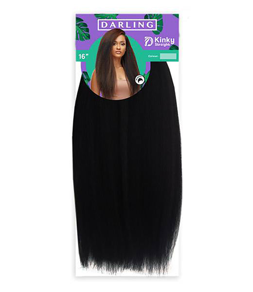 Darling kinky straight 120g black 16'