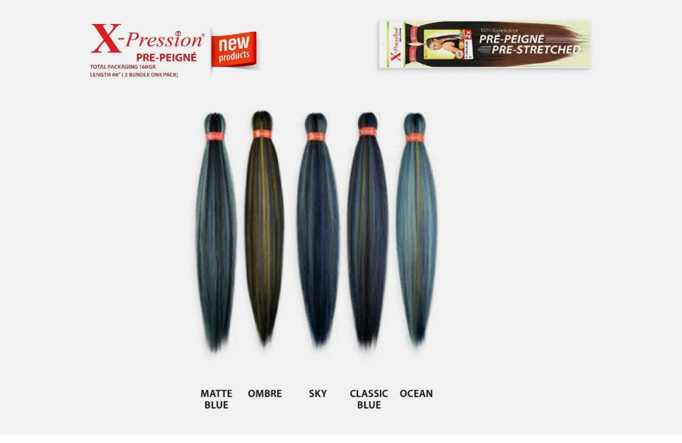 X-Pression Extension Capelli Treccine braids Kanekalon Mixed Mèches 160 g 46''