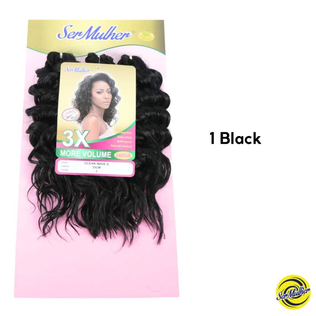 OCEAN WAVE 35CM- Extension sintetiche di capelli ondulati per Crochet Braid 300G