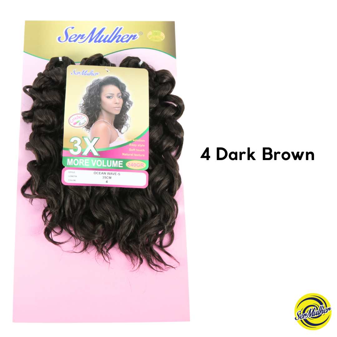 OCEAN WAVE 35CM- Extension sintetiche di capelli ondulati per Crochet Braid 300G