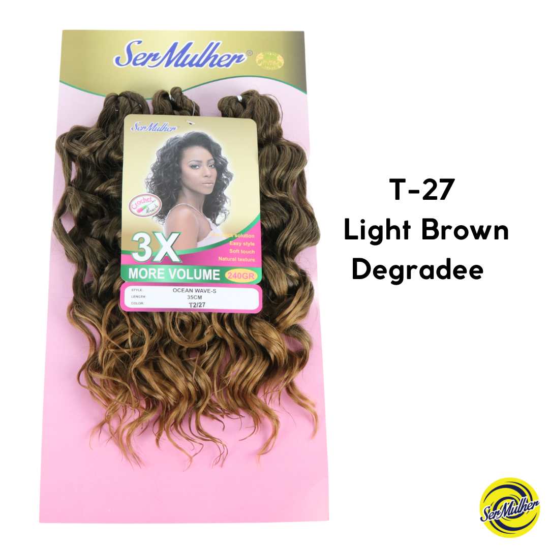 OCEAN WAVE 45CM- Extension sintetiche di capelli ondulati per Crochet Braids- 300Gr