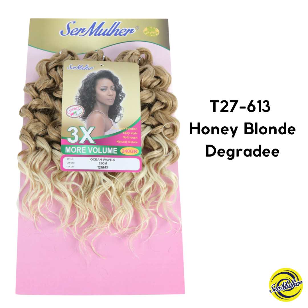 OCEAN WAVE 35CM- Extension sintetiche di capelli ondulati per Crochet Braid 300G