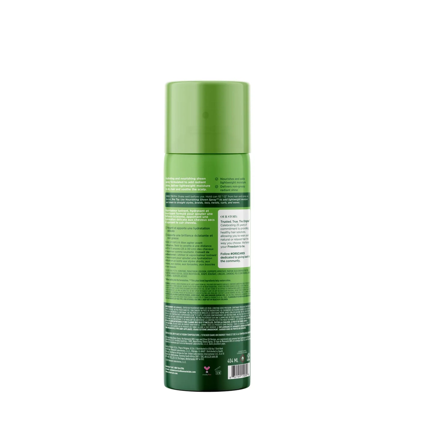ORS Olive Oil Nourishing Sheen Spray for Restorative Shine alcohol free with coconut oil  (10 oz) 404ml , 284g