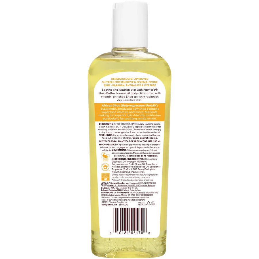 Palmer's Shea Butter Formula Raw Shea Nourish Body Oil 250ml
