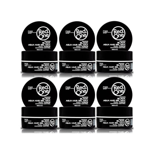 REDONE BLACK AQUA HAIR GEL WAX FULL FORCE 6x150ml