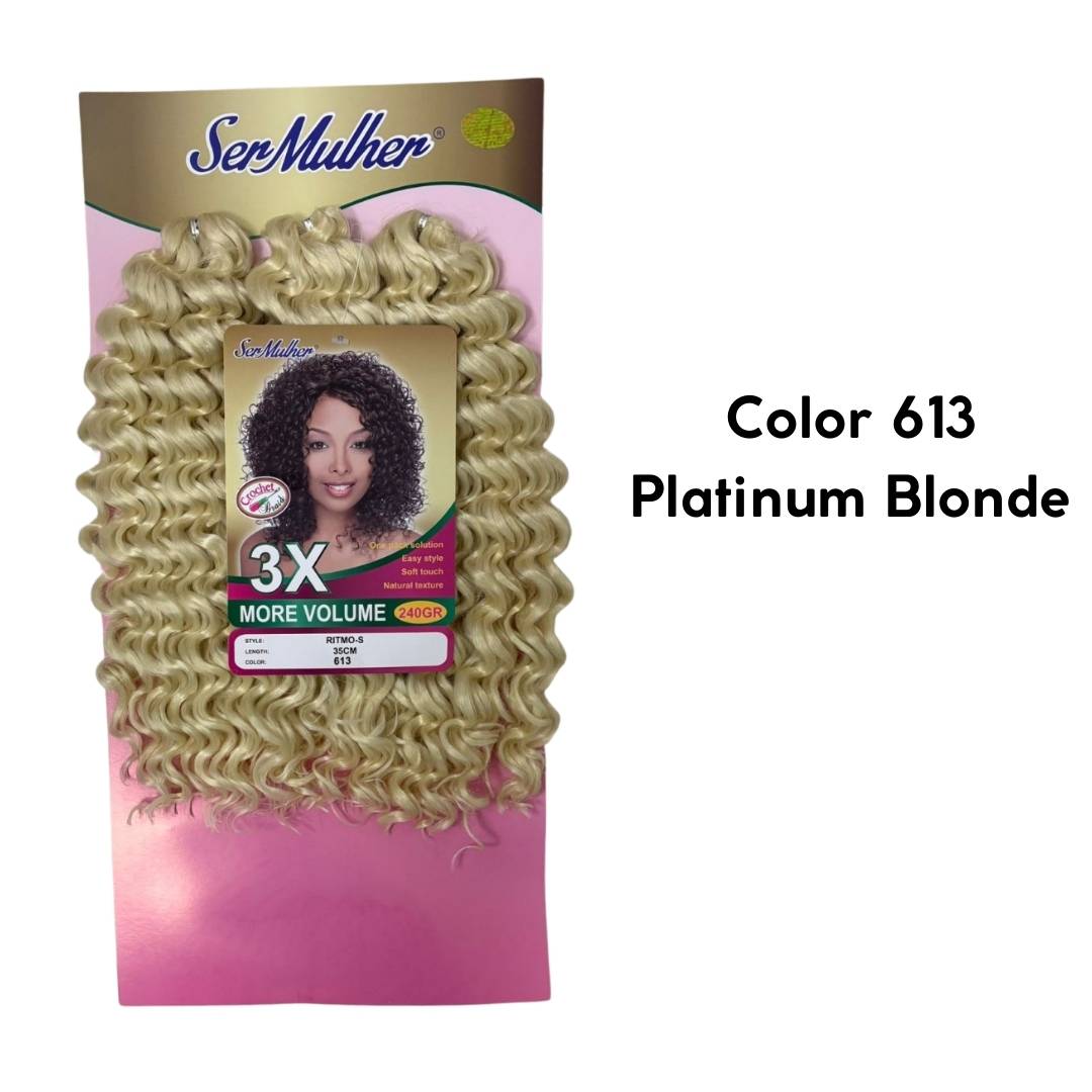 New Deeo Wave RITMO 35 CM Extension di capelli ricci per Crochet Braids