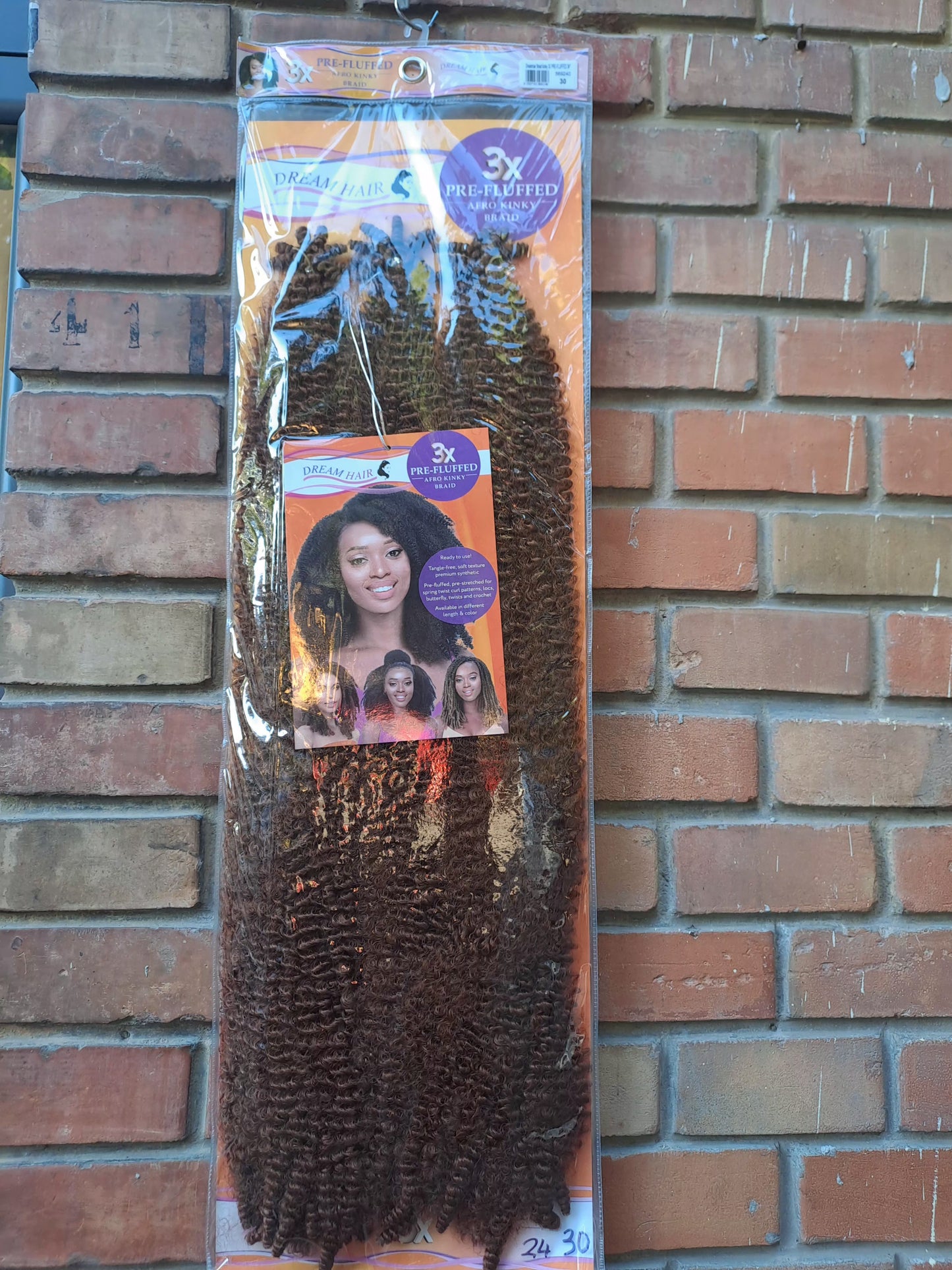 Afro Kinky Braid Synthetic Hair 3x Pre-Fluffed 24''