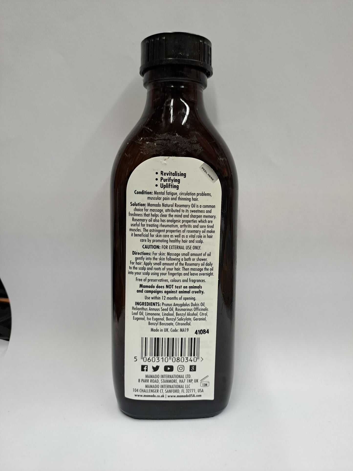 Mamado Natural Rosemary Oil. 250ml