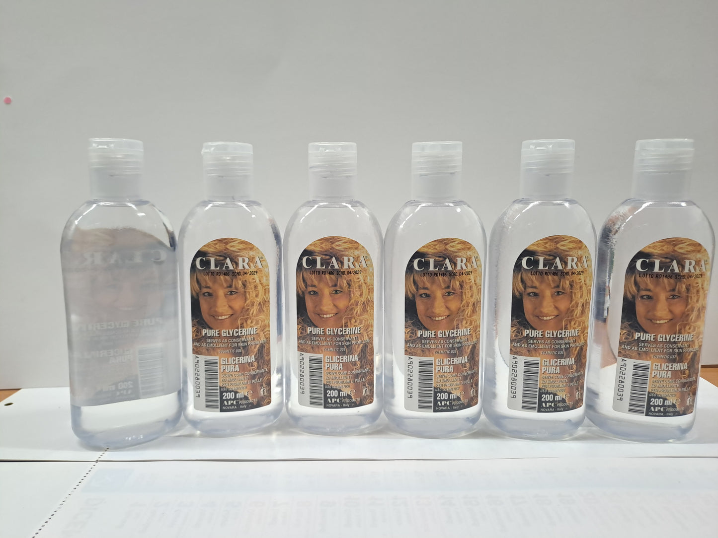 Clara Pure Glycerine 6x200ml Made in Italy - Pack da 6