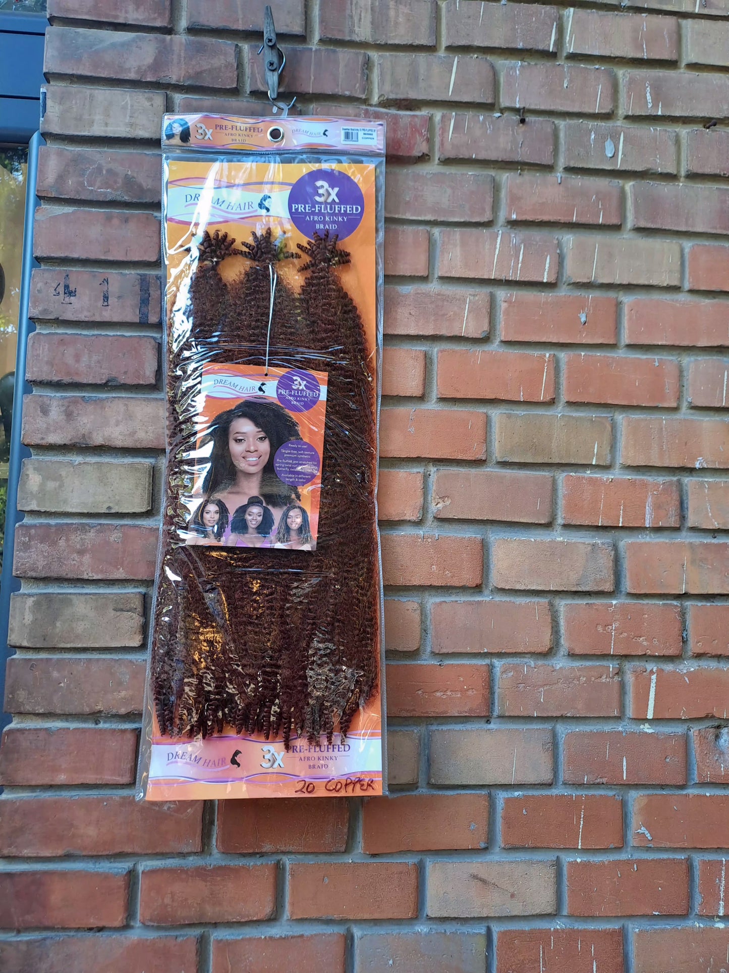 Afro Kinky Braid Synthetic Hair 3x Pre-Fluffed 20''