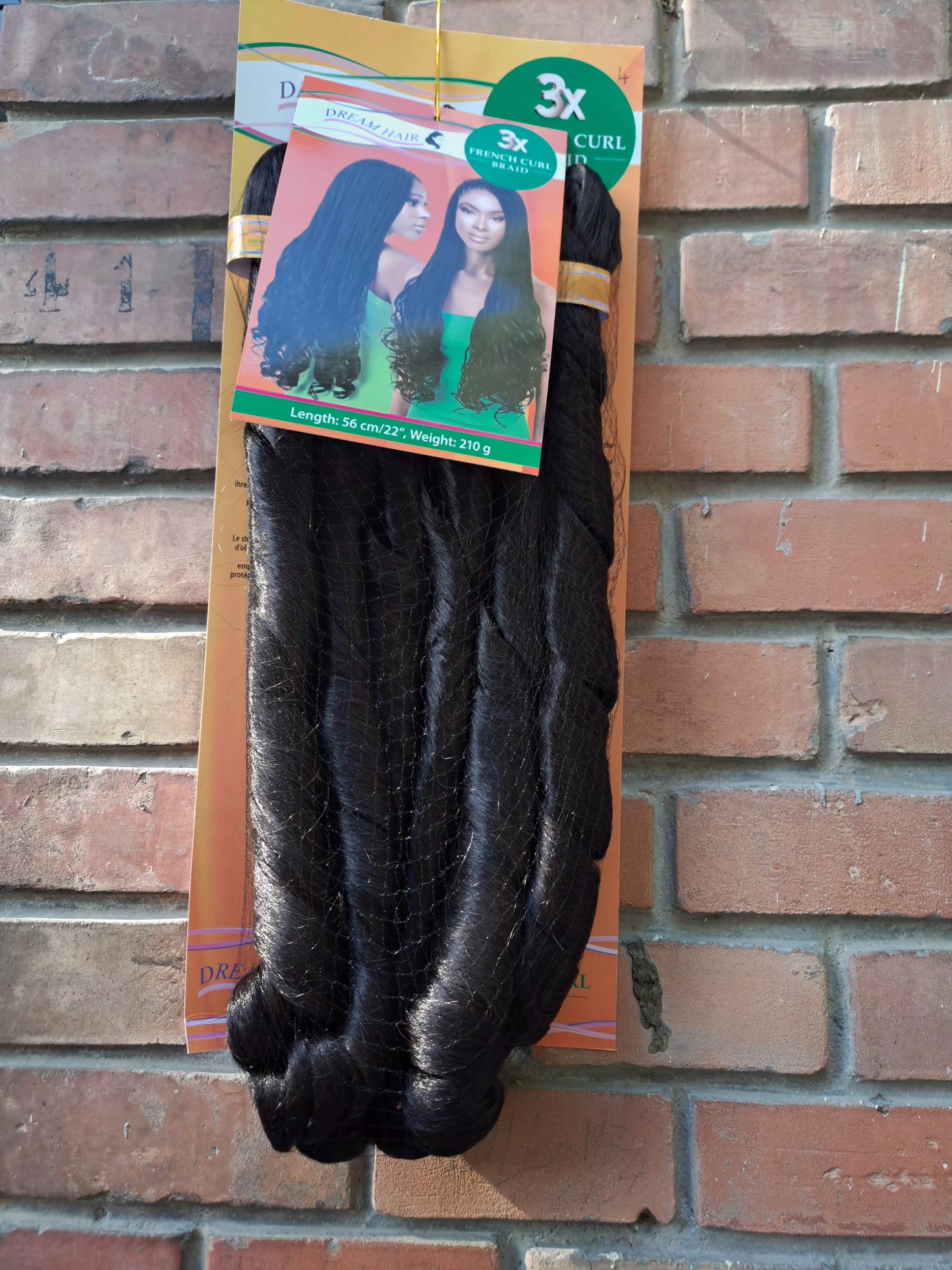 French Curl 3X Braid 56 cm / 22'' 210g synthetic hair