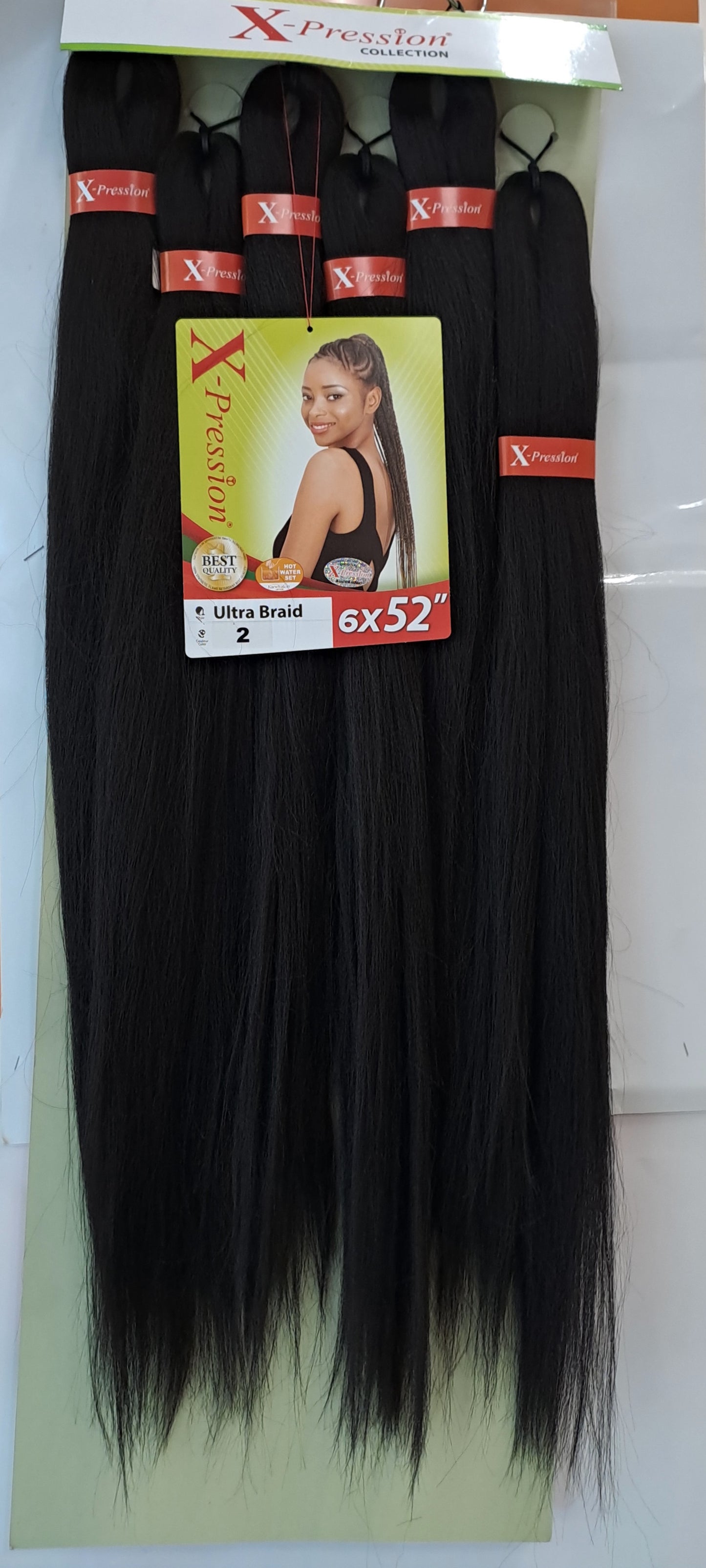 X-pression  Ultra Braid Extension Capelli Treccine braids Kanekalon Prestretched XXL 270g 6x 52"