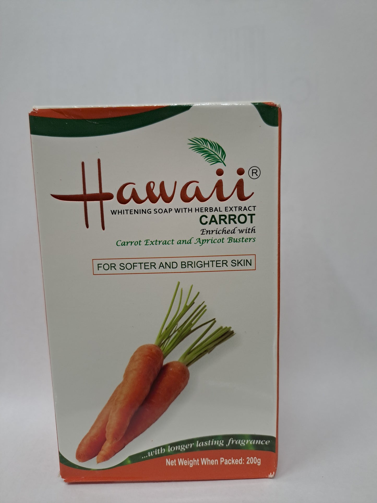 Hawaii whitening soap with herbal extract. Carrot. 200g