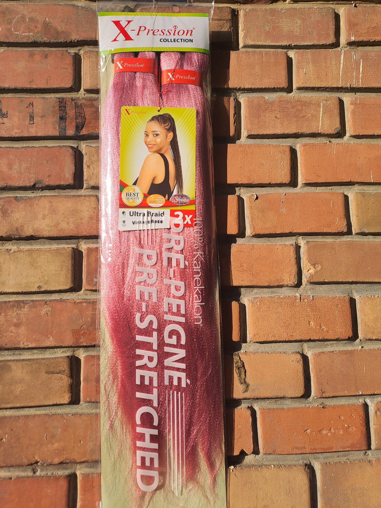 X-Pression Ultra Braid Extension Capelli Treccine braids Kanekalon Pre-stretched 160g  2 X 46''