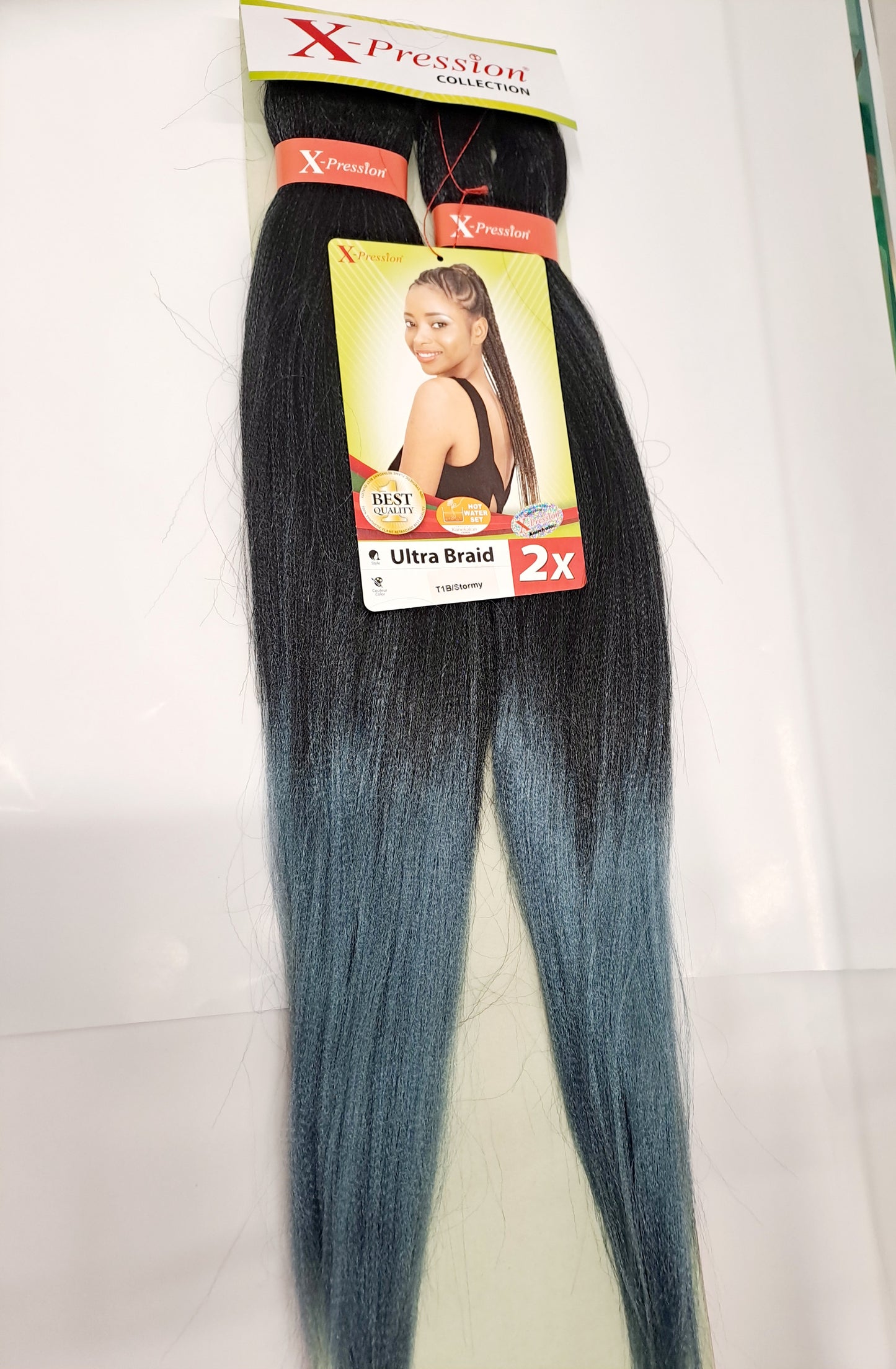 Xpression Extension Ultra Braid Capelli Treccine braids Kanekalon Pre-stretched Shatush 160g  2 X 46''
