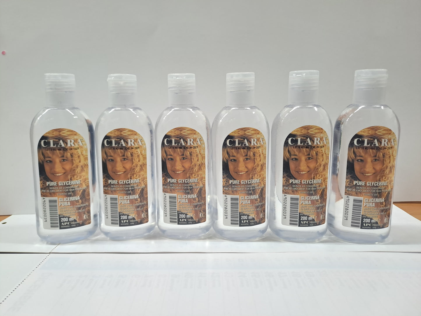 Clara Pure Glycerine 6x200ml Made in Italy - Pack da 6