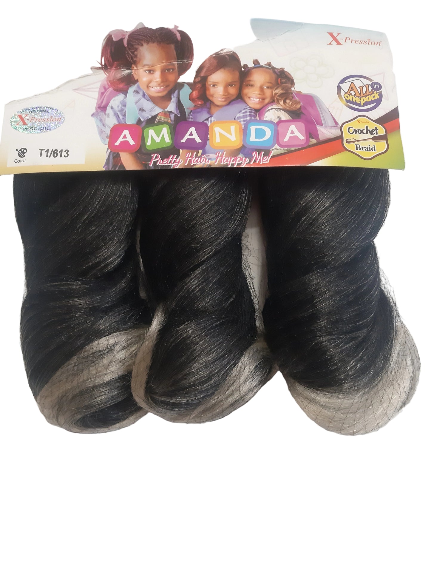 X-PRESSION AMANDA-WITH SPIRAL CURL FOR KIDS BRAIDING 210g 30"