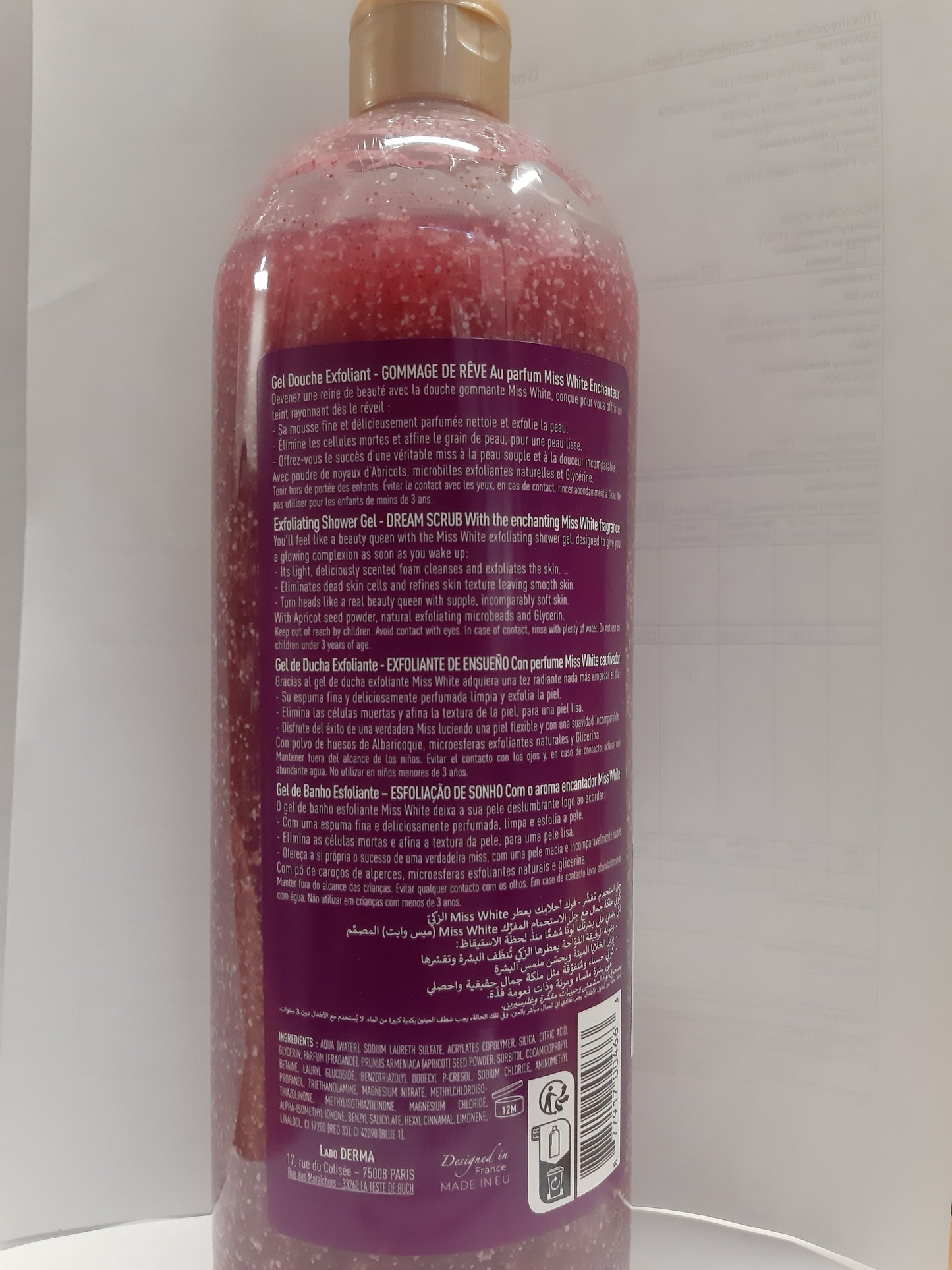 Fair and White Miss White  Exfoliating Shower Gel 940ml