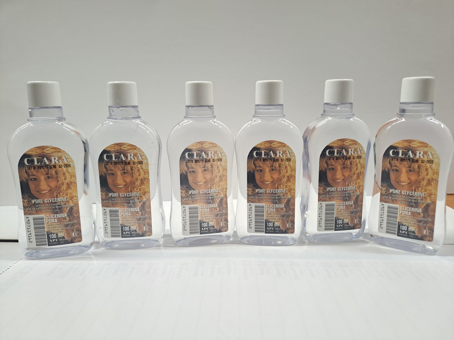 Clara Pure Glycerine 6×100ml Made in Italy - Pack da 6