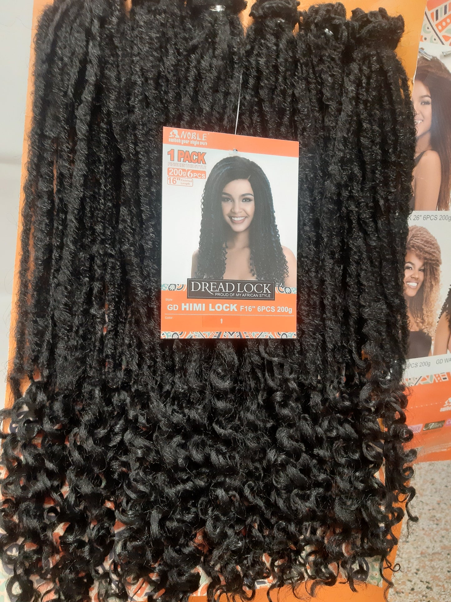 NOBLE  DREAD LOCK Weavon  16" 200G Black